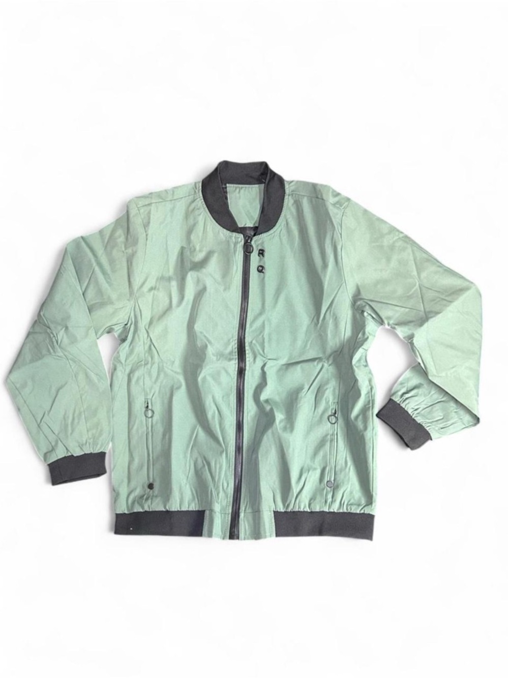 Men's Mint Green Zip Up Pocket Bomber Jacket - Brand New
